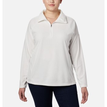 Columbia Ženske Majice S Kapuljačom - Glacial IV 1/2 Zip Plus Size Krem | EXVG-53986